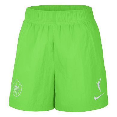 Women's Nike Neon Green Seattle Storm Buzzer Beaters Woven Performance Shorts