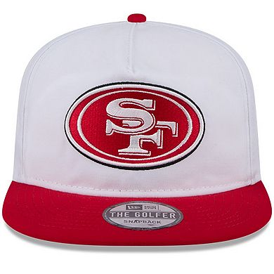 Men's New Era White/Scarlet San Francisco 49ers 2024 NFL Training Camp Golfer Snapback Hat