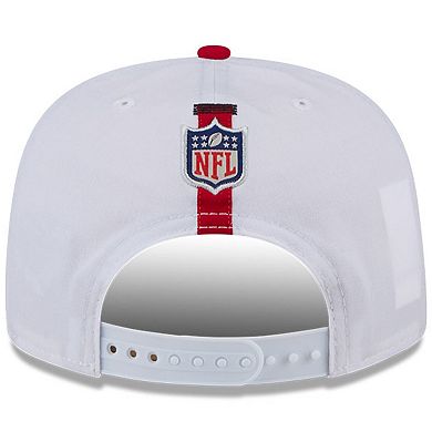 Men's New Era White/Scarlet San Francisco 49ers 2024 NFL Training Camp Golfer Snapback Hat