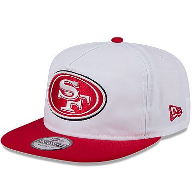 Men's New Era White/Scarlet San Francisco 49ers 2024 NFL Training Camp Golfer Snapback Hat