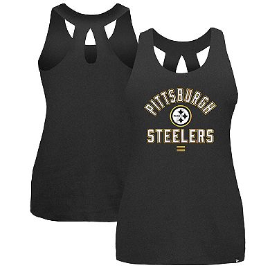 Women's New Era Black Pittsburgh Steelers 2024 NFL Training Camp Tank Top