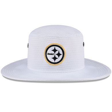 Men's New Era White Pittsburgh Steelers 2024 NFL Training Camp Panama Bucket Hat