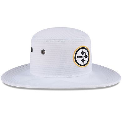 Men's New Era White Pittsburgh Steelers 2024 NFL Training Camp Panama Bucket Hat