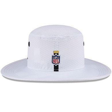 Men's New Era White Pittsburgh Steelers 2024 NFL Training Camp Panama Bucket Hat