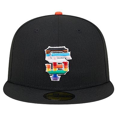 Men's New Era Black San Francisco Giants 2024 Pride On Field 59FIFTY Fitted Hat