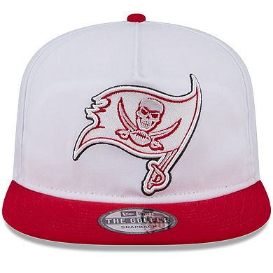 Men's New Era White/Red Tampa Bay Buccaneers 2024 NFL Training Camp Golfer Snapback Hat