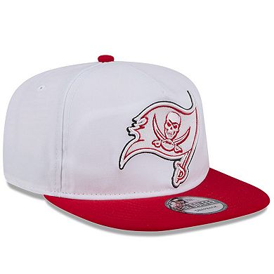 Men's New Era White/Red Tampa Bay Buccaneers 2024 NFL Training Camp Golfer Snapback Hat