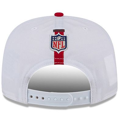 Men's New Era White/Red Tampa Bay Buccaneers 2024 NFL Training Camp Golfer Snapback Hat