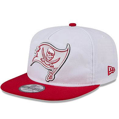 Men's New Era White/Red Tampa Bay Buccaneers 2024 NFL Training Camp Golfer Snapback Hat