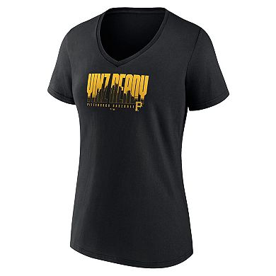 Women's Fanatics Black Pittsburgh Pirates Yinz Ready V-Neck T-Shirt