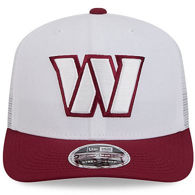 Men's New Era White/Burgundy Washington Commanders 2024 NFL Training Camp 9SEVENTY Trucker Hat