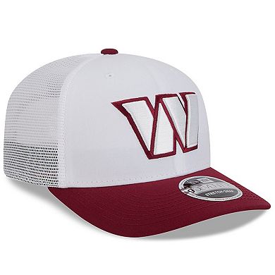 Men's New Era White/Burgundy Washington Commanders 2024 NFL Training Camp 9SEVENTY Trucker Hat