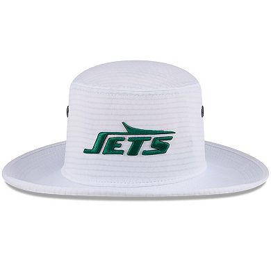 Men's New Era White New York Jets 2024 NFL Training Camp Panama Bucket Hat