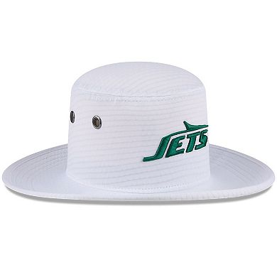 Men's New Era White New York Jets 2024 NFL Training Camp Panama Bucket Hat