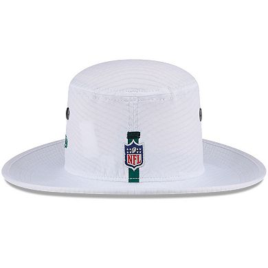 Men's New Era White New York Jets 2024 NFL Training Camp Panama Bucket Hat