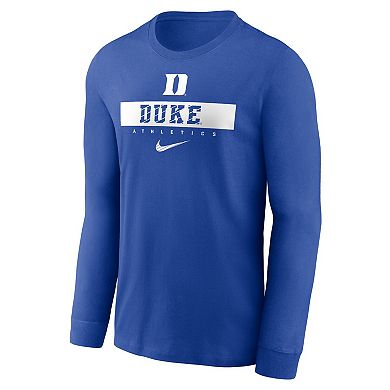 Men's Nike Royal Duke Blue Devils 2024 Sideline Legend Performance Long Sleeve T-Shirt