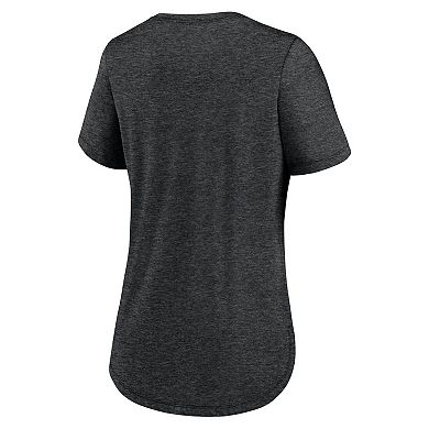 Women's Nike Heather Black Washington Commanders Fashion Tri-Blend T-Shirt