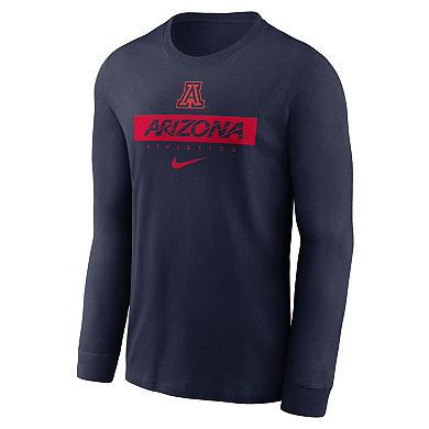 Men's Nike Navy Arizona Wildcats 2024 Sideline Legend Performance Long Sleeve T-Shirt