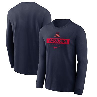 Men's Nike Navy Arizona Wildcats 2024 Sideline Legend Performance Long Sleeve T-Shirt