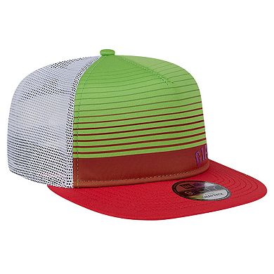 Men's New Era Red San Francisco Giants Neon Horizon A-Frame Trucker 9FIFTY Snapback Hat