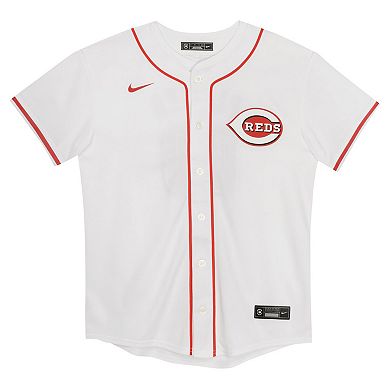 Preschool Nike Elly De La Cruz White Cincinnati Reds Home Game Jersey