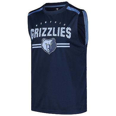 Men's Fanatics Navy Memphis Grizzlies Birdseye Muscle Tank Top