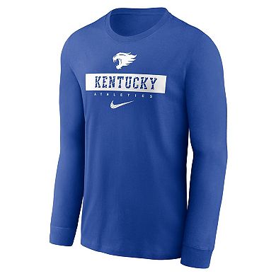 Men's Nike Royal Kentucky Wildcats 2024 Sideline Legend Performance Long Sleeve T-Shirt