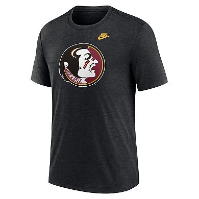 Men's Nike Heather Black Florida State Seminoles Blitz Evergreen Legacy Primary Tri-Blend T-Shirt