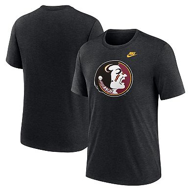 Men's Nike Heather Black Florida State Seminoles Blitz Evergreen Legacy Primary Tri-Blend T-Shirt