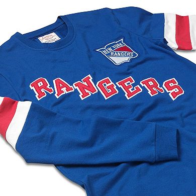 Men's American Needle Blue New York Rangers Sudbury Long Sleeve T-Shirt