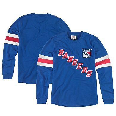 Men's American Needle Blue New York Rangers Sudbury Long Sleeve T-Shirt