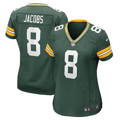 Women's Nike Josh Jacobs  Green Green Bay Packers Team Game Jersey