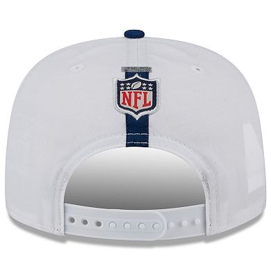 Men's New Era White/Navy Dallas Cowboys 2024 NFL Training Camp Golfer Snapback Hat