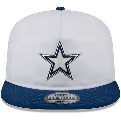 Men's New Era White/Navy Dallas Cowboys 2024 NFL Training Camp Golfer Snapback Hat