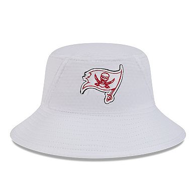 Men's New Era White Tampa Bay Buccaneers 2024 NFL Training Camp Stretch Bucket Hat