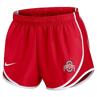 Women's Nike Scarlet Ohio State Buckeyes Primetime Tempo Performance Shorts