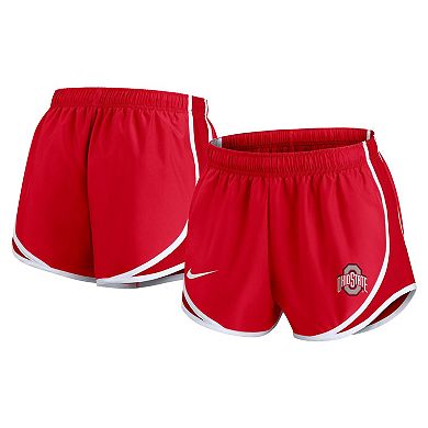 Women's Nike Scarlet Ohio State Buckeyes Primetime Tempo Performance Shorts