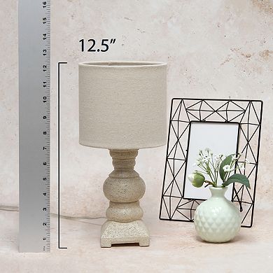 Lalia Home Organix 12.5" Rustic Farmhouse Mini Table Desk Lamp