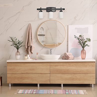 Lalia Home Essentix Contemporary 3-Light Vanity Wall-Mounted Light Fixture