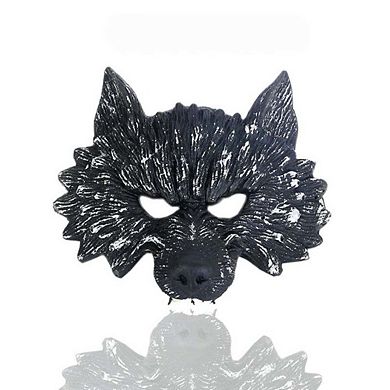 Deep Gray Werewolf Mask Pretend Play Plastic Halloween Party Novelty Face Mask