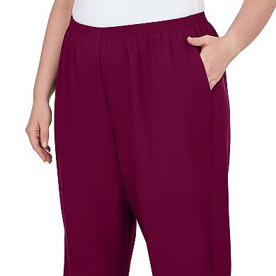 Plus Size Alfred Dunner Classic Elastic Midrise Pants