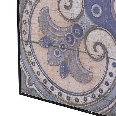 48" Blue and Brown Vintage Style Pari Heaven Hanging Wall Tile