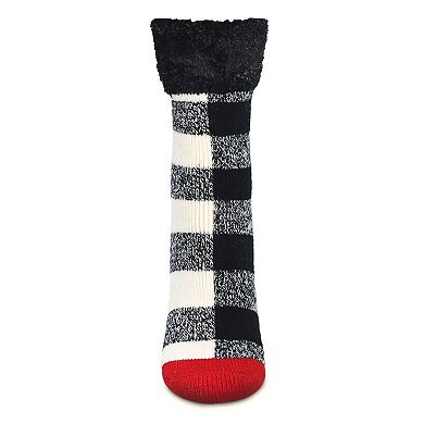 Women's Buffalo Check Plush Cabin Socks