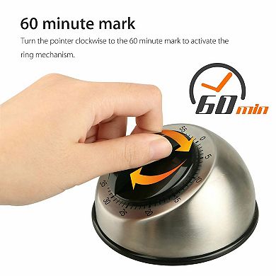 Long Ring Bell Alarm 60-minute Kitchen Cooking Timer