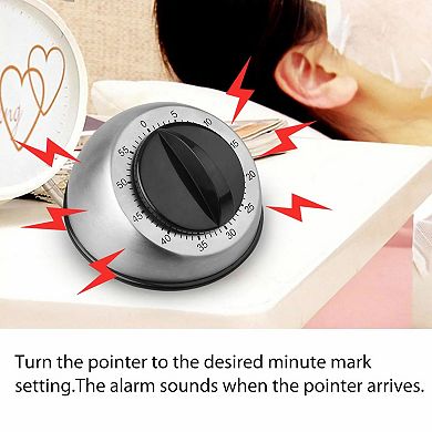 Long Ring Bell Alarm 60-minute Kitchen Cooking Timer