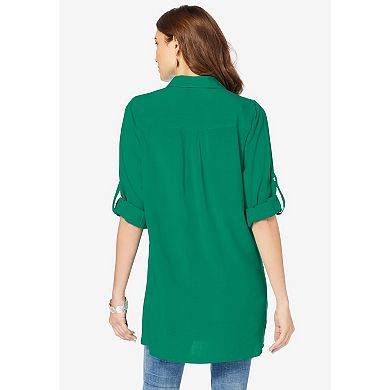 Roaman's Women's Plus Size Kelli Big Shirt