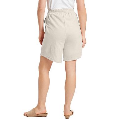 June + Vie Women's Plus Size French Terry Shorts