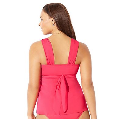 Swimsuits For All Women's Plus Size Sweetheart Wrap Tankini Top