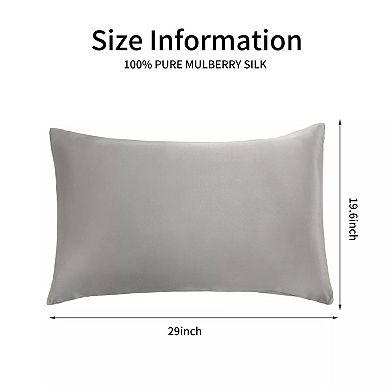 2-Piece Silver Microfiber Satin Silk King Pillowcases