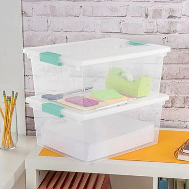 4-piece Stackable Storage Bin With Clear Latch Lid